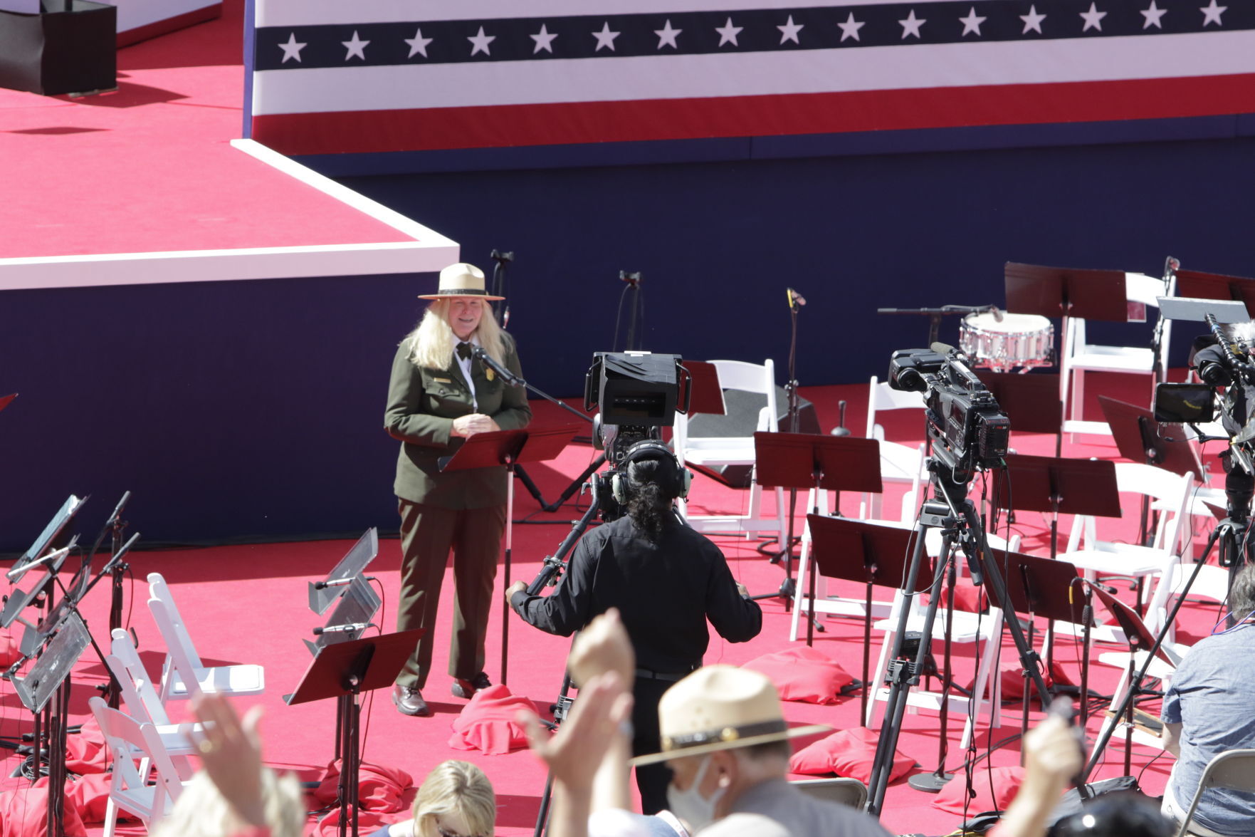 The park official kicks off the show
